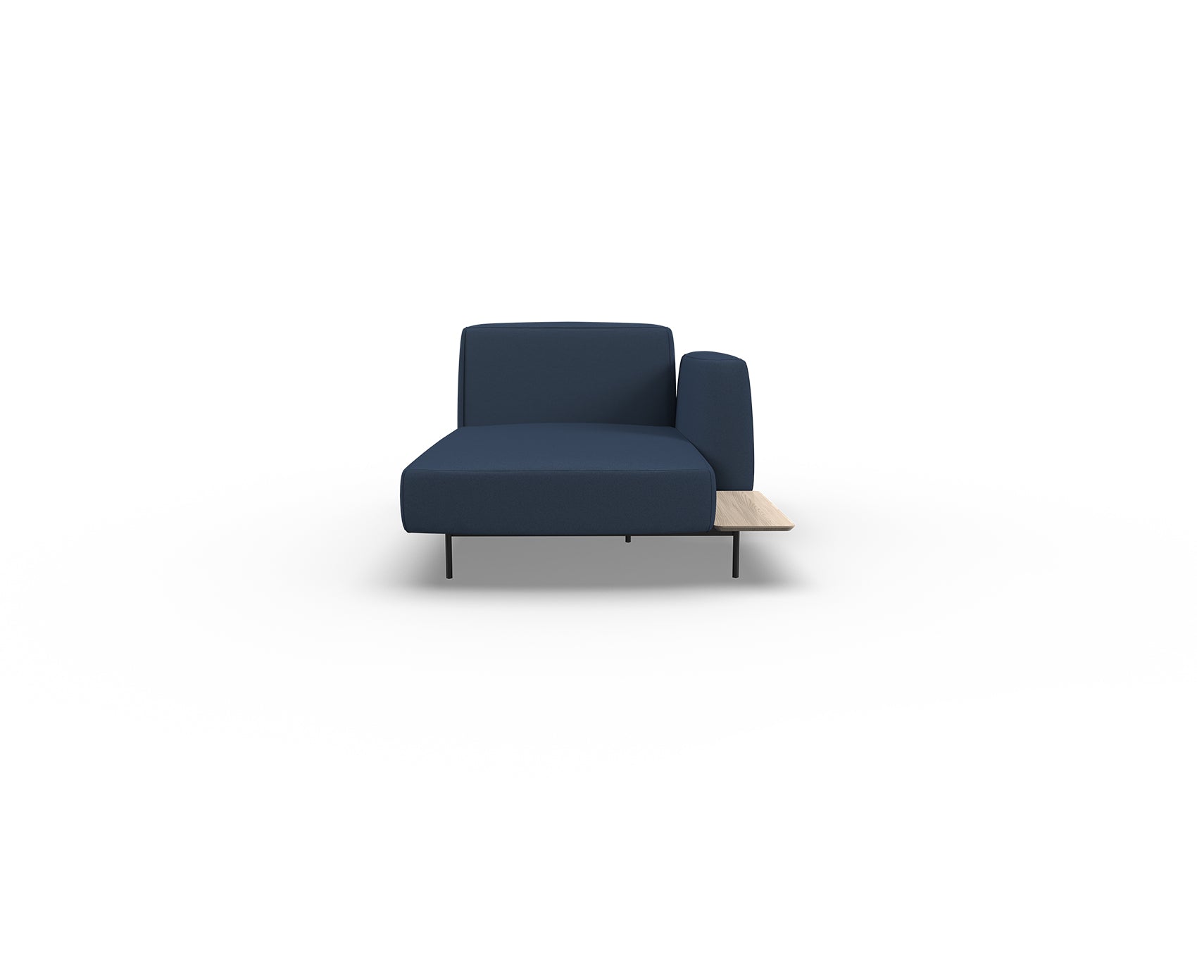 Noon Sofa Right Chaise with Shelf